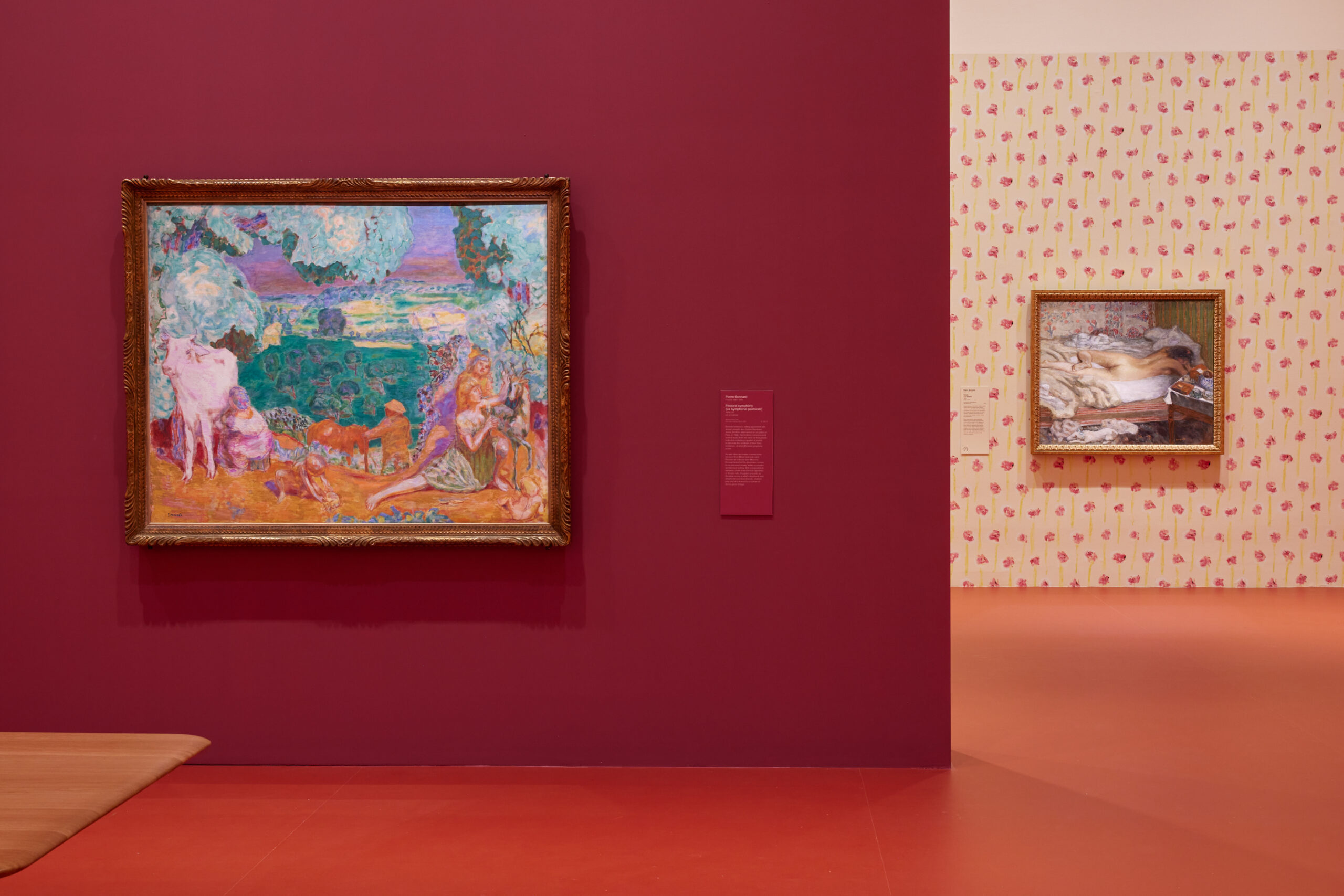 Installation view "Pierre Bonnard: Designed by India Mahdavi" 2023. Courtesy of the National Gallery of Victoria in Melbourne. Photo by Lillie Thompson.