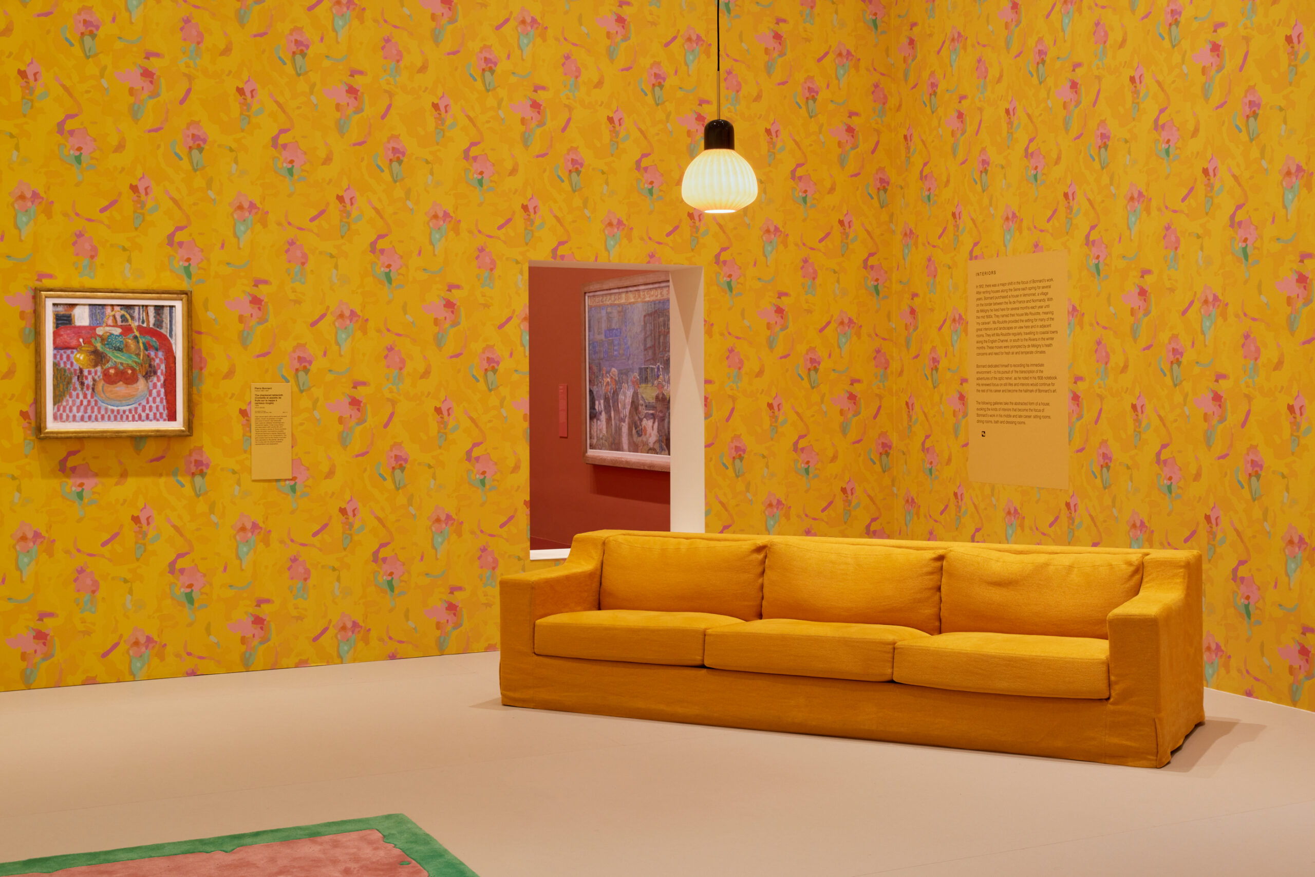 Installation view "Pierre Bonnard: Designed by India Mahdavi" 2023. Courtesy of the National Gallery of Victoria in Melbourne. Photo by Lillie Thompson.