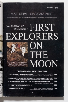 National Geographic magazine featuring Apollo 11, Dec 1969.